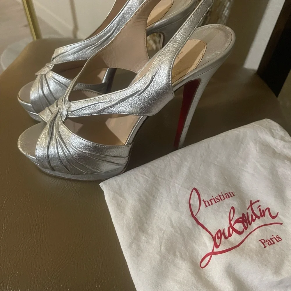 Christian Louboutin elegant silver